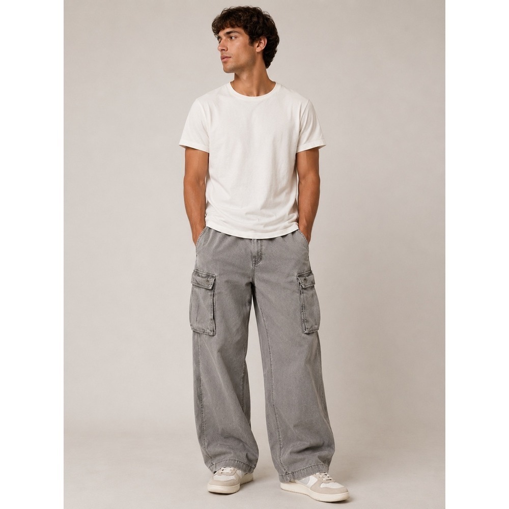 Carhartt Relaxed Fit Cargo Pants Mens 40x32 Gray Canvas Workwear Utility Trouser